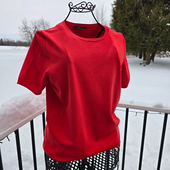 Ann Taylor Red sweater, size L, VGUC - Picture 3 of 7